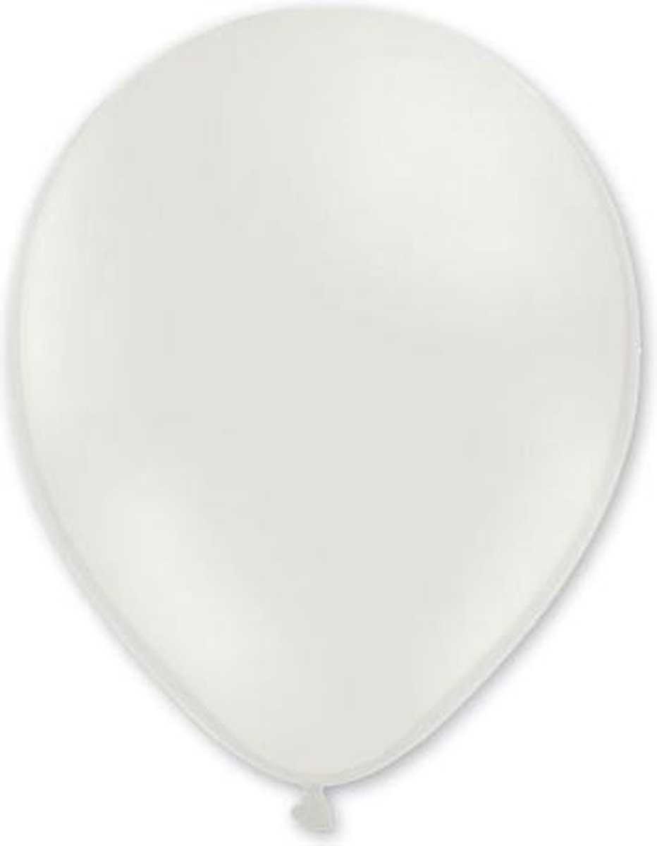 GLOBOLANDIA - Witte gemetalliseerde ballonnen van 28 cm - Decoratie > Ballonnen